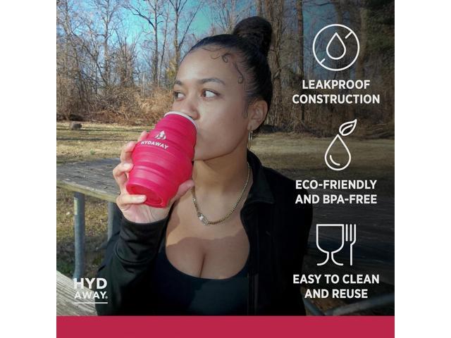 HYDAWAY 17oz Collapsible Water Bottle - BPA-Free, Leakproof, Lightweight, and Space-Saving - Perfect for Travel, Hiking, and Everyday Hydration