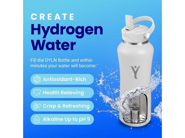 DYLN Hydrogen Water Bottle Create Hydrating Alkaline Hydrogen-Rich Water Up to 9 pH Vacuum Insulated Stainless Steel Water Bottle Keeps Water...