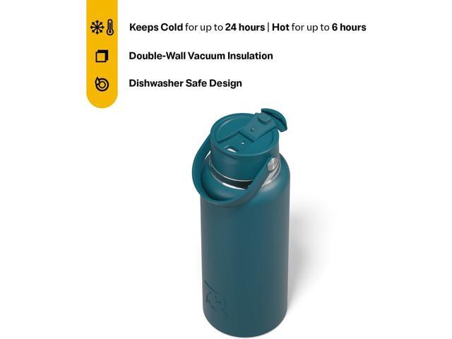 RTIC 32oz Outback Bottle, Ceramic Lined, Insulated, Stainless Steel, Metal, Double Wall Vacuum-Insulation, Leak-Proof Lid, BPA-Free Water Flask...
