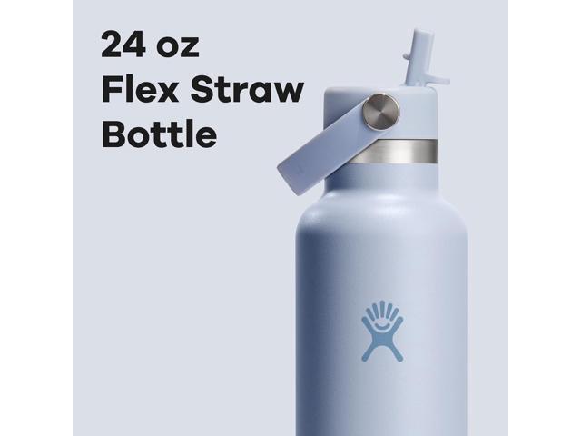 Hydro Flask Water Bottle - Insulated Stainless Steel - Straw Lid, Non Spill, Leakproof 24 Oz Surf Blue