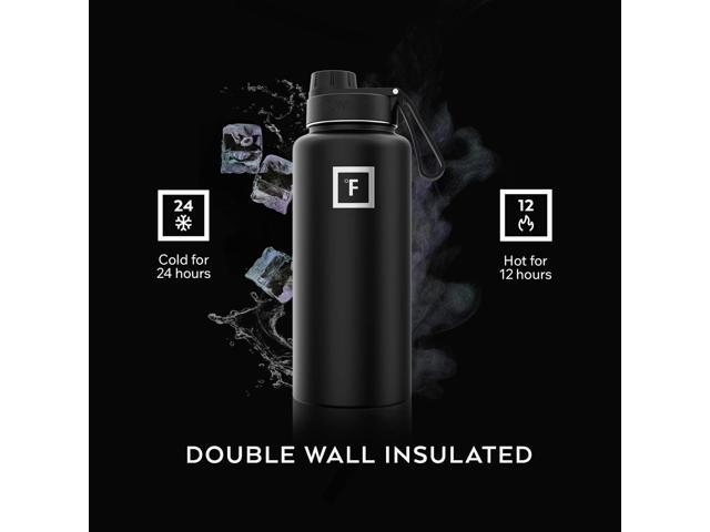 IRON °FLASK Camping & Hiking Hydration Flask with 3 Lids - Stainless Steel, Double Walled & Vacuum Insulated Water Bottle - Leak Proof & BPA Free...