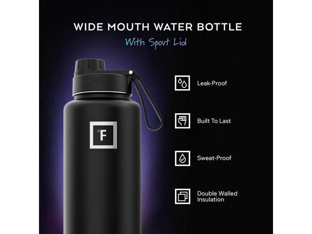 IRON °FLASK Camping & Hiking Hydration Flask with 3 Lids - Stainless Steel, Double Walled & Vacuum Insulated Water Bottle - Leak Proof & BPA Free...