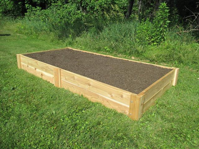 Infinite Cedar Premium Cedar Raised Garden Bed - 1' Thick Wood (4' x 8' x 11' H)