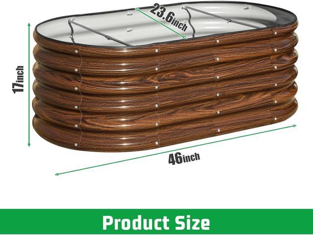 SnugNiture 3 Pcs 4x2x1.5ft Raised Garden Bed Outdoor, 17' Tall Galvanized Metal Planter Box, Raised Garden Bed Kit for Planting Vegetables Plants...