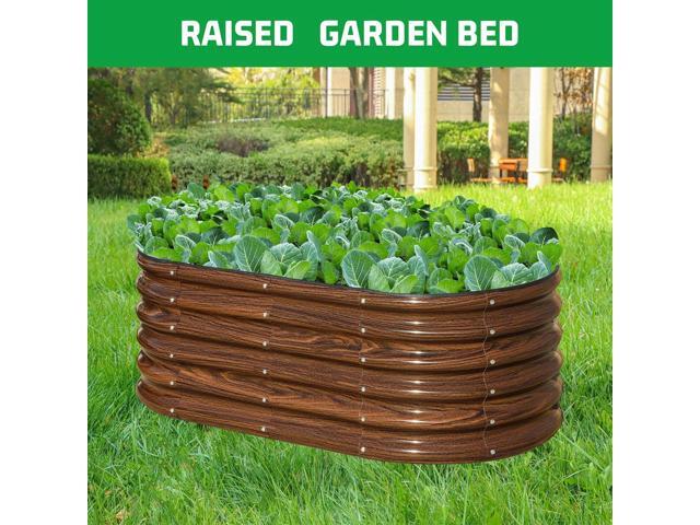 SnugNiture 3 Pcs 4x2x1.5ft Raised Garden Bed Outdoor, 17' Tall Galvanized Metal Planter Box, Raised Garden Bed Kit for Planting Vegetables Plants...