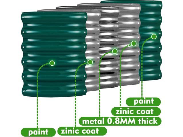 17' Tall Round Outdoor Garden Raised Garden Bed Kits-0.8MM Thick Metal Raised Planter Bed/Ground Planter Box for Variety of...