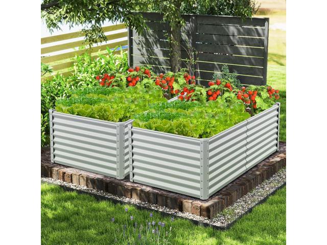 Giantex 6x3x2ft Raised Garden Bed, Large Metal Elevated Rectangular Planter Bed, 271 Gallon Capacity, Outdoor Planting Garden Box for Vegetable...