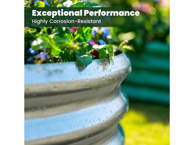 AHEONLAR 2pack 6×3×1ft Raised Garden BedOutdoor Galvanized Planter Boxes, Oval Large Metal Raised Garden Beds for Vegetables