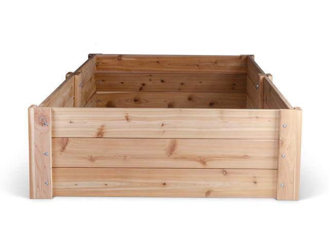 Infinite Cedar Premium Cedar Raised Garden Bed - 4' x 8' x 16.5' H - 1' Thick Wood