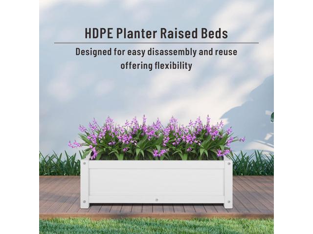 HDPE Raised Planter Box Outdoor,Rot-Resistant and Non-Cracking,Raised Beds for Gardening 29.5 * 14.4 * 9.8 in for Yard,Lawn,Outdoor Planter Boxes...