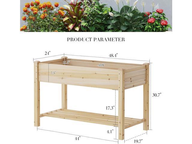 Wooden Raised Garden Bed Planter Box with Legs, Wooden Planter -Grow Herbs and Vegetables Outdoors Naturally Rot-Resistant - Unmatched Strength...