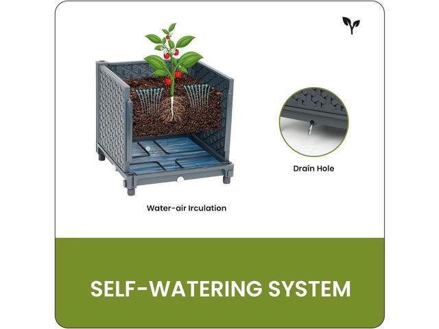 Tomato Planter with Trellis Cage Raised Garden Bed Planters Boxes with Tomato Plant Cages Support Self Watering Pots for Climbing Flowers Vegetable...