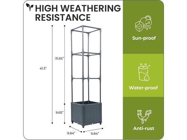 Tomato Planter with Trellis Cage Raised Garden Bed Planters Boxes with Tomato Plant Cages Support Self Watering Pots for Climbing Flowers Vegetable...