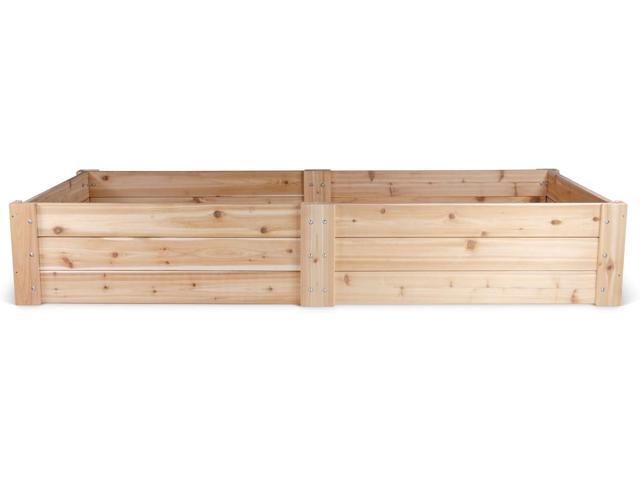 Infinite Cedar Premium Cedar Raised Garden Bed - 4' x 8' x 16.5' H - 1' Thick Wood