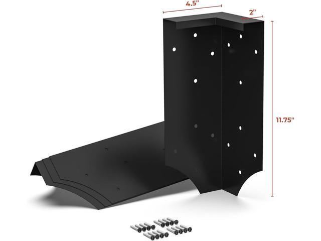 Raised Garden Bed Corner Brackets with Securing Lip Fits Lumber up to 2 Inch x 12 Inch in Size Set of 4 DIY Flower or Vegetable Garden Black
