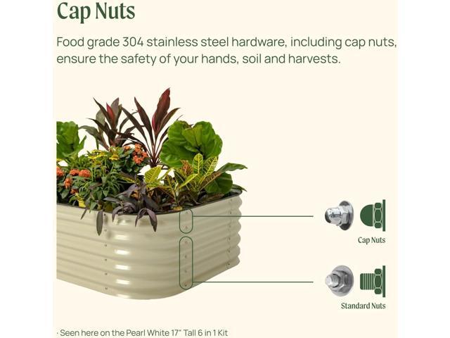 Vego garden 17' Tall Kids First Garden Bed 42' x 24' Raised Planter Box Outdoor Metal Galvanized Gardening Bed for Vegetables Herb & Flower, Modern...
