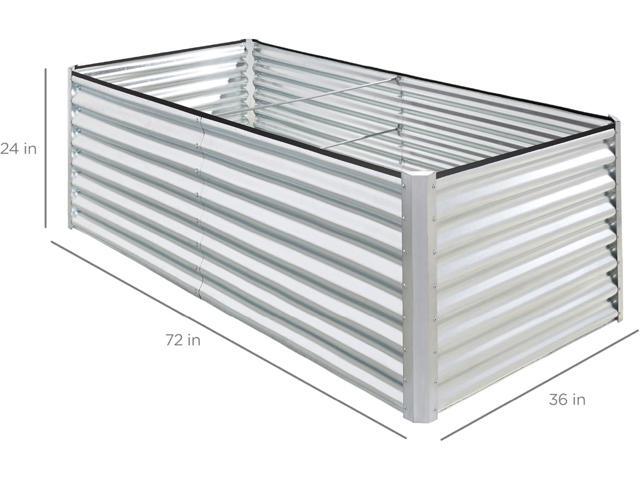Best Choice Products 6x3x2ft Outdoor Metal Raised Garden Bed, Deep Root Box Planter for Vegetables, Flowers, Herbs, and Succulents w/ 269 Gallon...