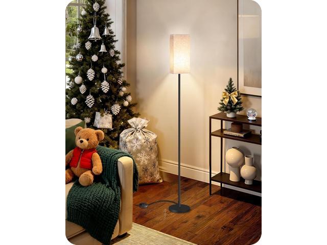 2 Pack Floor Lamp, Pole Lamp with Foot Switch, Modern Standing Lamp Lampshade, Minimalist Freestanding Lamp (Bulb Not Included), for Living Room,...