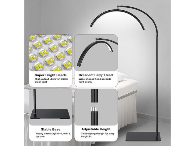 Half Moon Lash Light for Eyelash Extensions & Estheticians, Dimmable LED Lash Lamp with Flexible Gooseneck, Shadow-Free Moon Light for Lash Tech,...