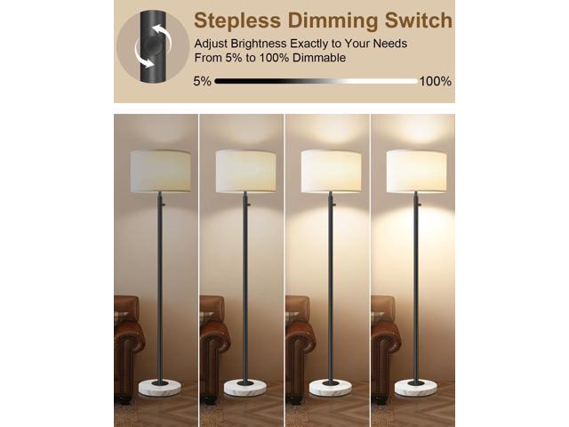 Floor Lamp for Bedroom,Modern Floor Lamp for Living Room,Standing Lamp with Marble Base,Tall Standing Lamp for Bedroom,Reading,Office & Kids'...