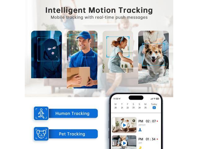 NoahTec Indoor Camera,1080P Pet Camera Baby Monitor with AI Motion Detection, 2-Way Talk, Night Vision, Siren, Compatible with Alexa