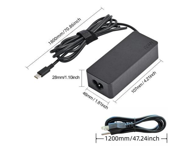 Dgkeyh Suitable for Lenovo HP Asus Acer Dell and other 65W Type-C laptop charger Adapter 5V3A 9V3A 12V3A 15V3A 20V3.25A Interface USB-C High...