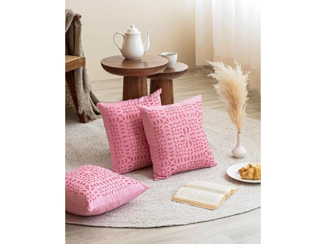 Expobazaar Cushion Cover Applique Makhana Design, Set Of 2