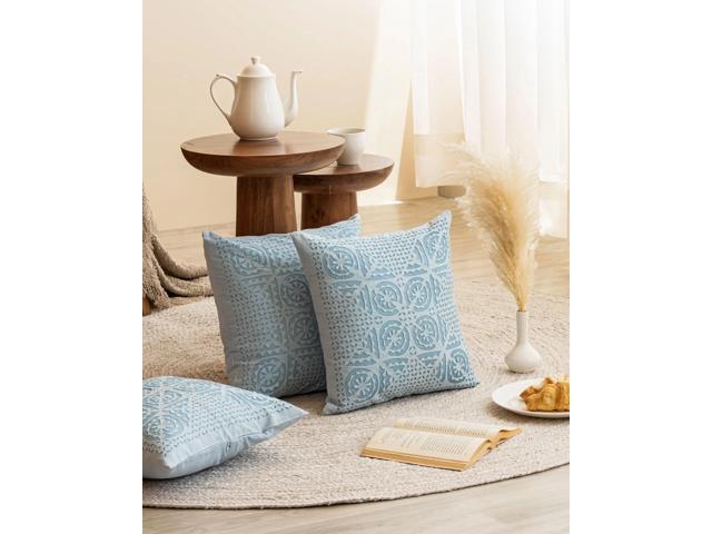 Expobazaar Cushion Cover Applique Baarik Design, Set Of 2