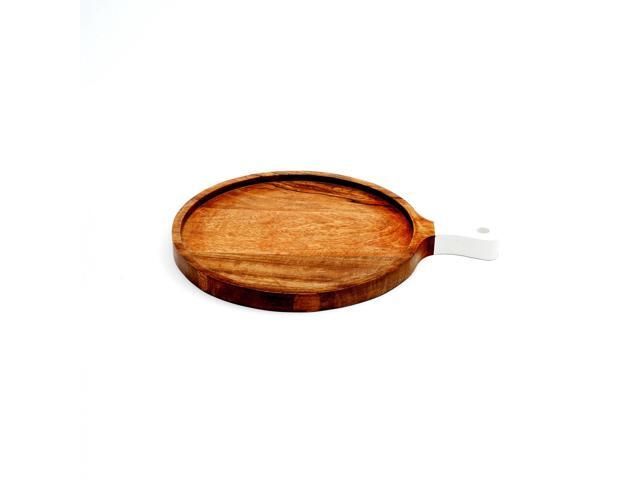 ExpoBazaar Handmade Antique Round Wooden Cutting Board/Cheese Board
