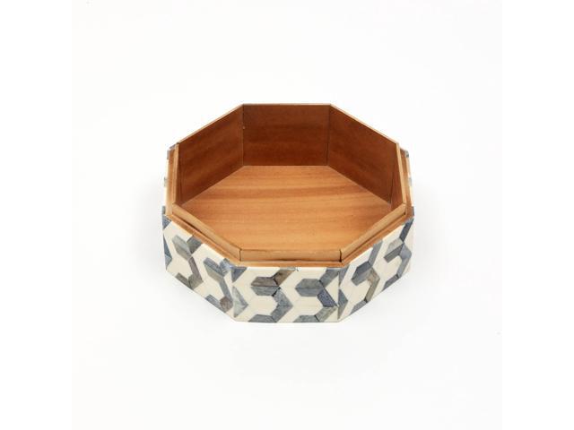 ExpoBazaar U Pattern Hexagon Shape Storage box/Decorative Box-7.5X7.5X3'