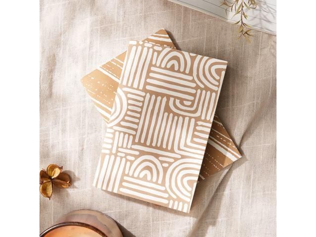 ExpoBazaar Soft Cover Brown Curves Note Book - Pack of 5