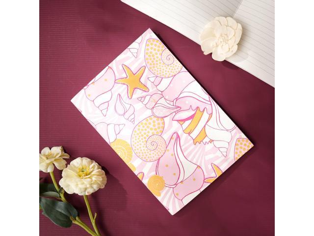 ExpoBazaar Soft Cover Orange Seashells Note Book - Pack of 5