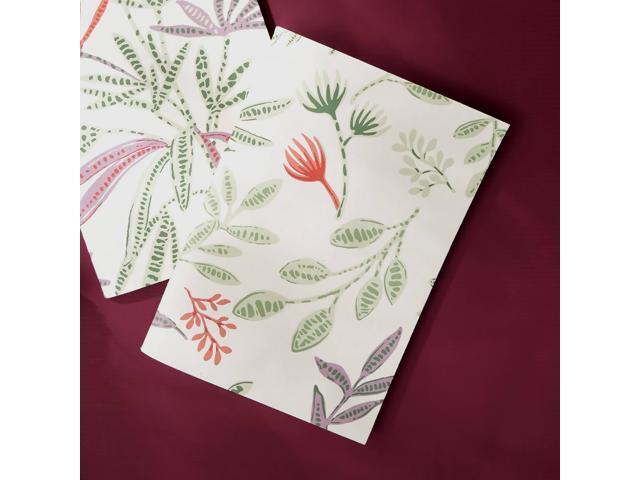 ExpoBazaar Soft Cover Off white/Green Flowers Note Book - Pack of 5