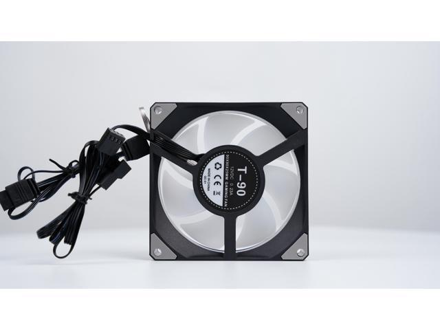 Gintol T90 cooling 9CM ARGB case fans light [small 4-pin interface] Intelligent temperature-controlled fan silent PWM intelligent...