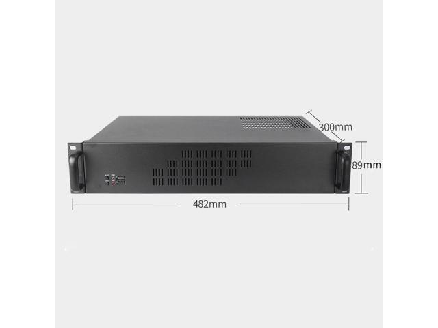 19 inch standard rack mounted 2U server chassis Case industrial control computer case with silent, dust-proof, ultra short 300mm depth monitoring...