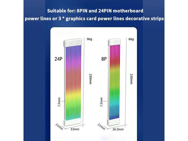 Desktop assembled computer host neon line god light synchronous motherboard 24Pin decorative strip ARGB light strip 8Pin graphics card ARGB god...