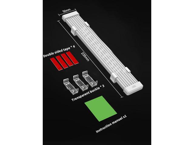 Desktop assembled computer host neon line god light synchronous motherboard 24Pin decorative strip ARGB light strip 8Pin graphics card ARGB god...