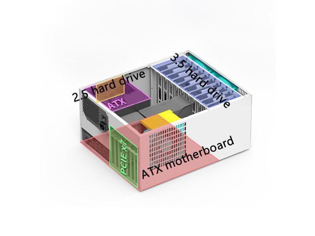 B10 10 bay nas case mini itx/micro atx/ATX pc computer Case hot swap chassis supports ATX power supply, ATX motherboard, full height PCIe AIO...