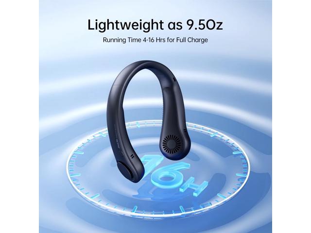 JISULIFE Neck Fan5-Speed Rechargeable 4000mAh, Adjustable Wearable Cooler for Indoor/Outdoor