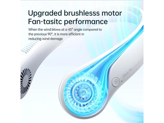 JISULIFE Neck Fan5-Speed Rechargeable 4000mAh, Adjustable Wearable Cooler for Indoor/Outdoor