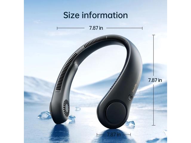 JISULIFE Neck Fan5-Speed Rechargeable 4000mAh, Adjustable Wearable Cooler for Indoor/Outdoor