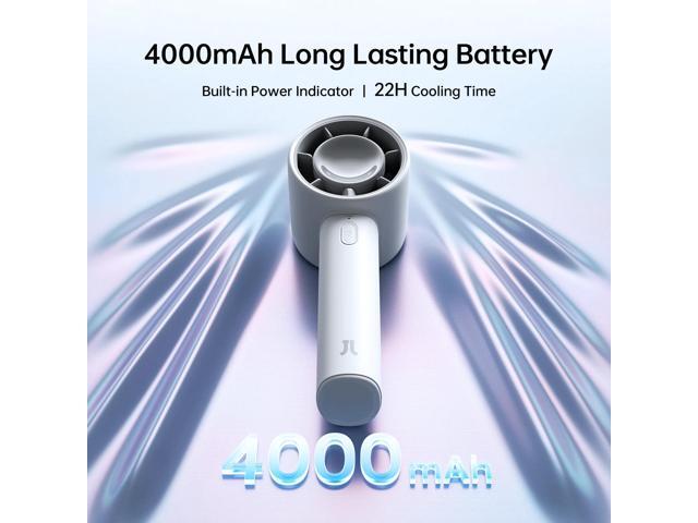 JISULIFE Portable Handheld Fan, Powerful Turbo Mini Fan [22Hrs Max Cooling], Power Display, 5 Speeds Rechargeable for Travel, Summer, Gifts for...