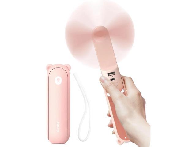 JISULIFE Portable Fan, Foldable Pocket Fan with 4500 mAh Battery, Flashlight, 3 Speeds for Travel