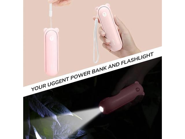 JISULIFE Portable Fan, Foldable Pocket Fan with 4500 mAh Battery, Flashlight, 3 Speeds for Travel