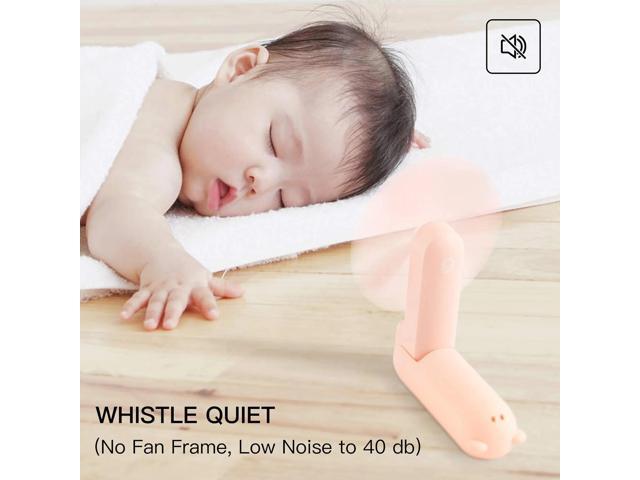 JISULIFE Portable Fan, Foldable Pocket Fan with 4500 mAh Battery, Flashlight, 3 Speeds for Travel