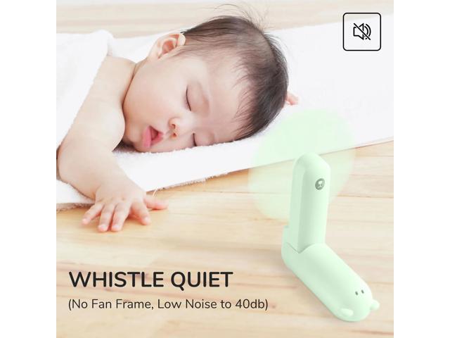 JISULIFE Portable Fan, Foldable Pocket Fan with 4500 mAh Battery, Flashlight, 3 Speeds for Travel