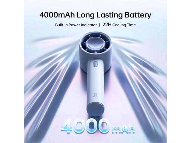 JISULIFE Portable Handheld Fan, Powerful Turbo Mini Fan [22Hrs Max Cooling], Power Display, 5 Speeds Rechargeable for Travel, Summer, Gifts for...