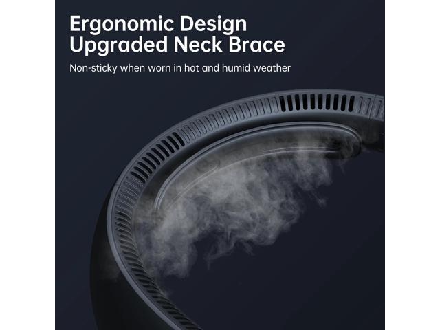 JISULIFE Portable Neck Fan 5000mAh Rechargeable with Necksupport, 5 Speeds Cooling Hands-Free Fan for Indoor Outdoor