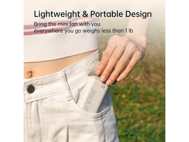 JISULIFE Portable Handheld Fan, 40000 RPM Turbo Fan, 12H Battery Life, 5-Speed, 3600mAh USB Rechargeable, Mini Pocket Design, Gift for Women Men,...