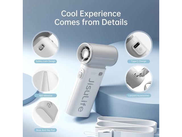 JISULIFE Portable Handheld Fan, 40000 RPM Turbo Fan, 18H Battery Life, 5-Speed, 5000mAh USB Rechargeable, Mini Pocket Design, Gift for Women Men,...